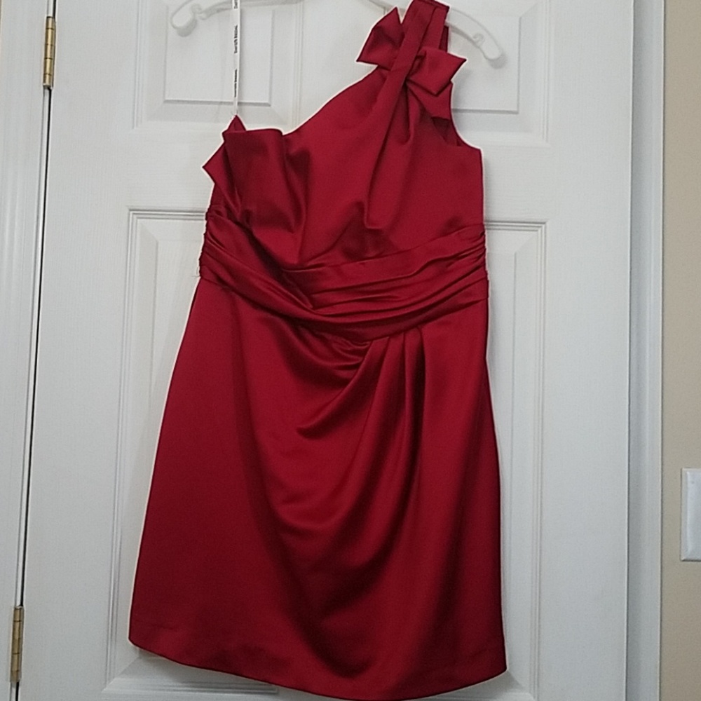 David's Bridal one shoulder dress